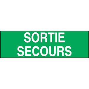 Pictogramme - Compatible boitier AA - inscription "SORTIE SECOURS"