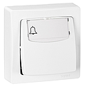 Poussoir porte-étiquette Appareillage saillie complet 6A blanc