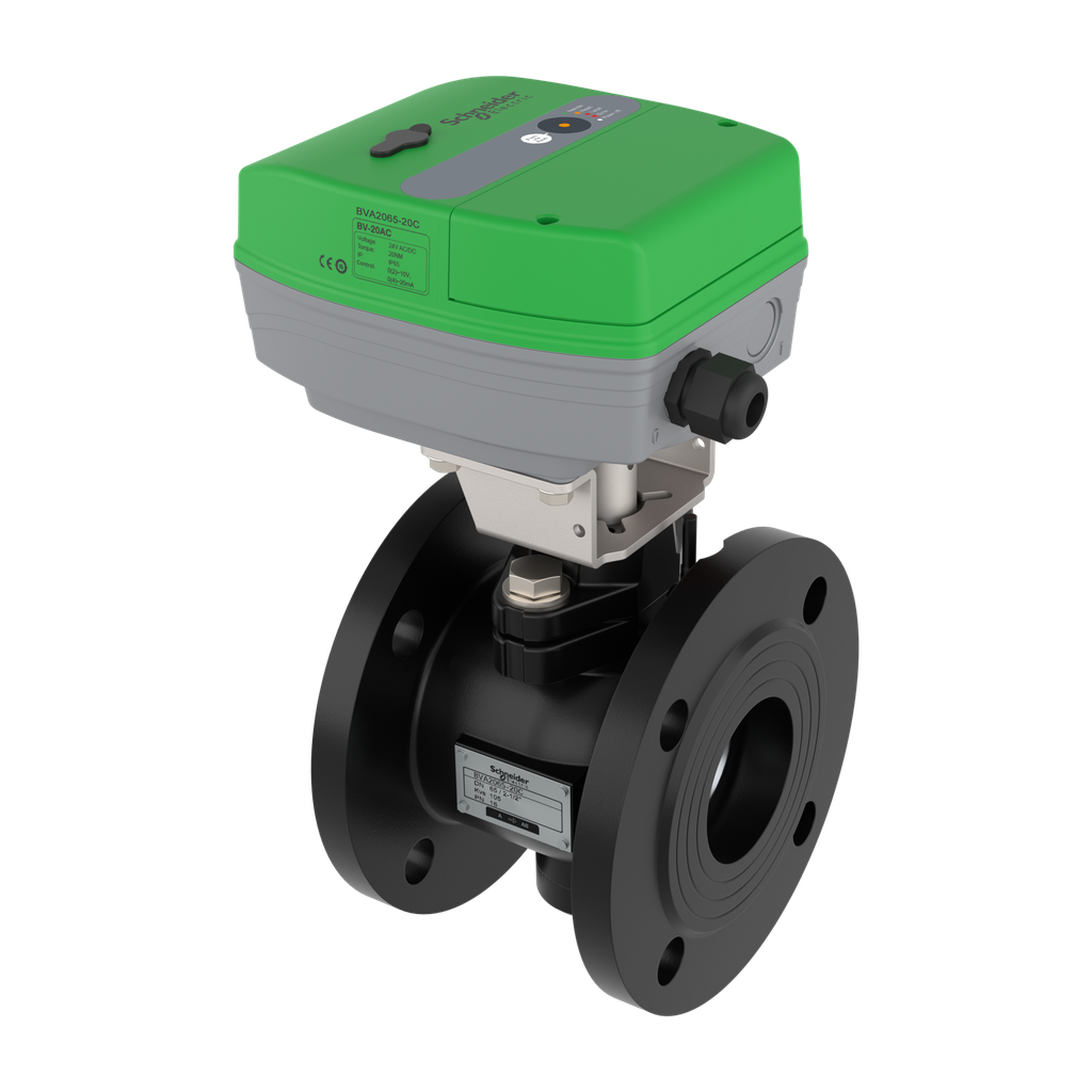 EasyLogic Vanne à boisseau sphérique DN65 20Nm avec moteur 0-10Vdc et 3 points