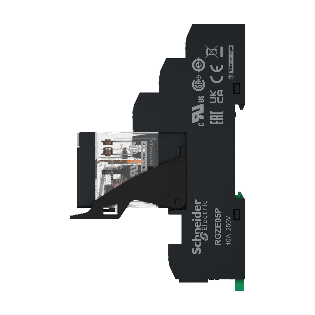 Harmony Relay RXG - relais embrochable+embase Push In - DEL - 1OF 10A - 24VDC