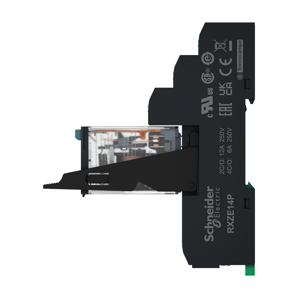Harmony relais + Emb PushIn cont séparés - 4OF - 6A - test - 24Vdc