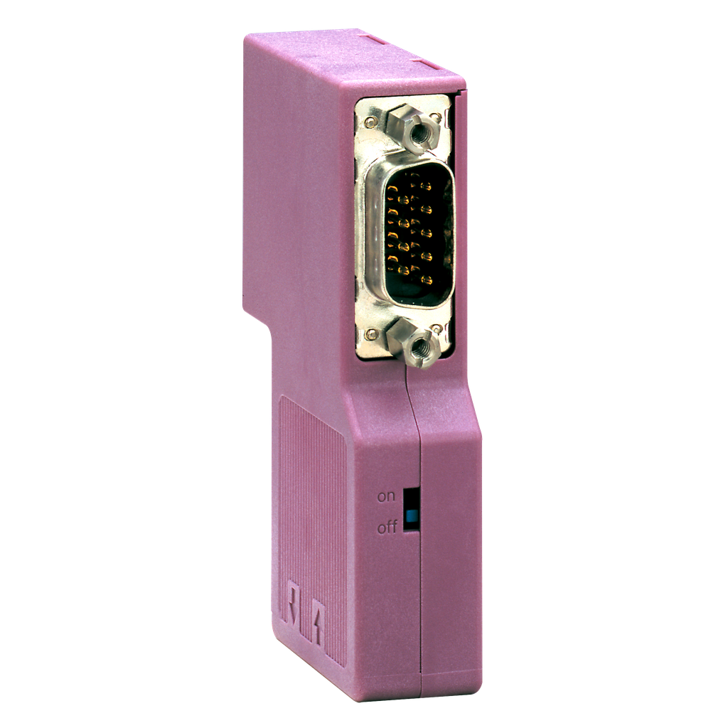 Modicon - conn.femelle SUB-D9 CANopen - IP20 - coudé à 90° - conn. suppl. inclus