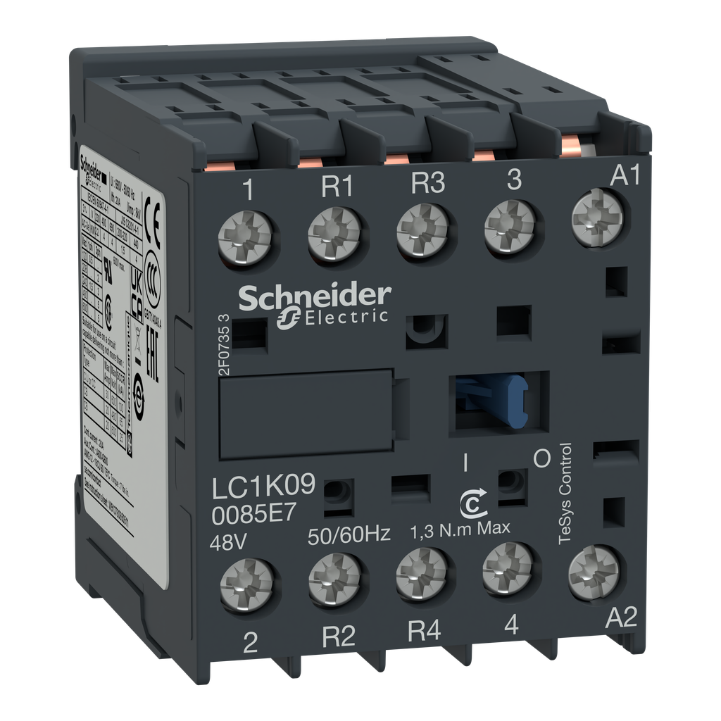 TeSys LC1K - contacteur - 4P (2F+2O) - AC-1 440V - 20A - bobine 48Vca
