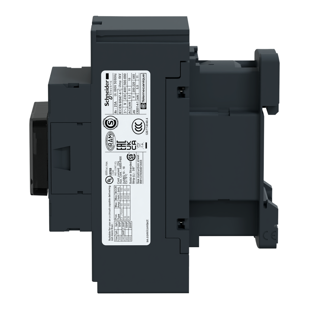 TeSys LC1D - contacteur - 3P - AC-3 440V - 32A - bobine 24Vca