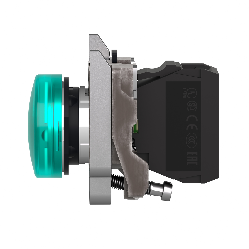 Harmony XB4 - voyant lumineux BA9s - Ø22 - vert - direct 250V max - vis étrier