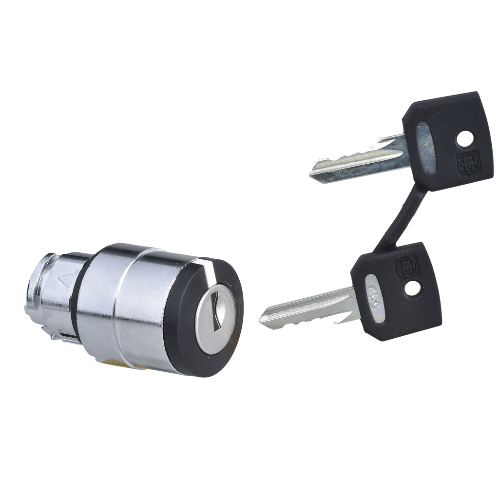 Harmony XB4 - tête bouton tournant à clé 455 - Ø22 - 3 pos fix - retr D