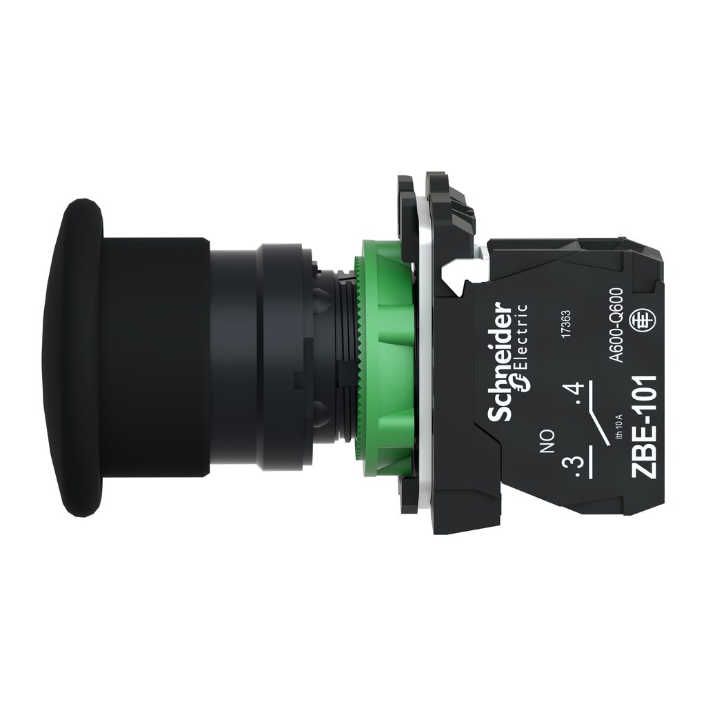 Harmony XB5 - bouton poussoir à impulsion - coup de poing Ø40 - noir - 1F - vis