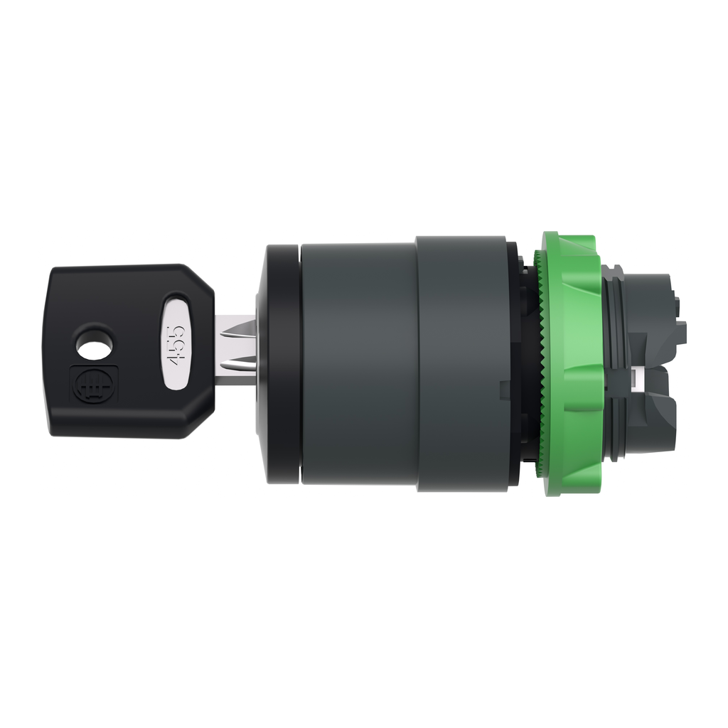Harmony XB5 - tête bouton tournant à clé 455 - Ø22 - 2 pos fix - retr GD