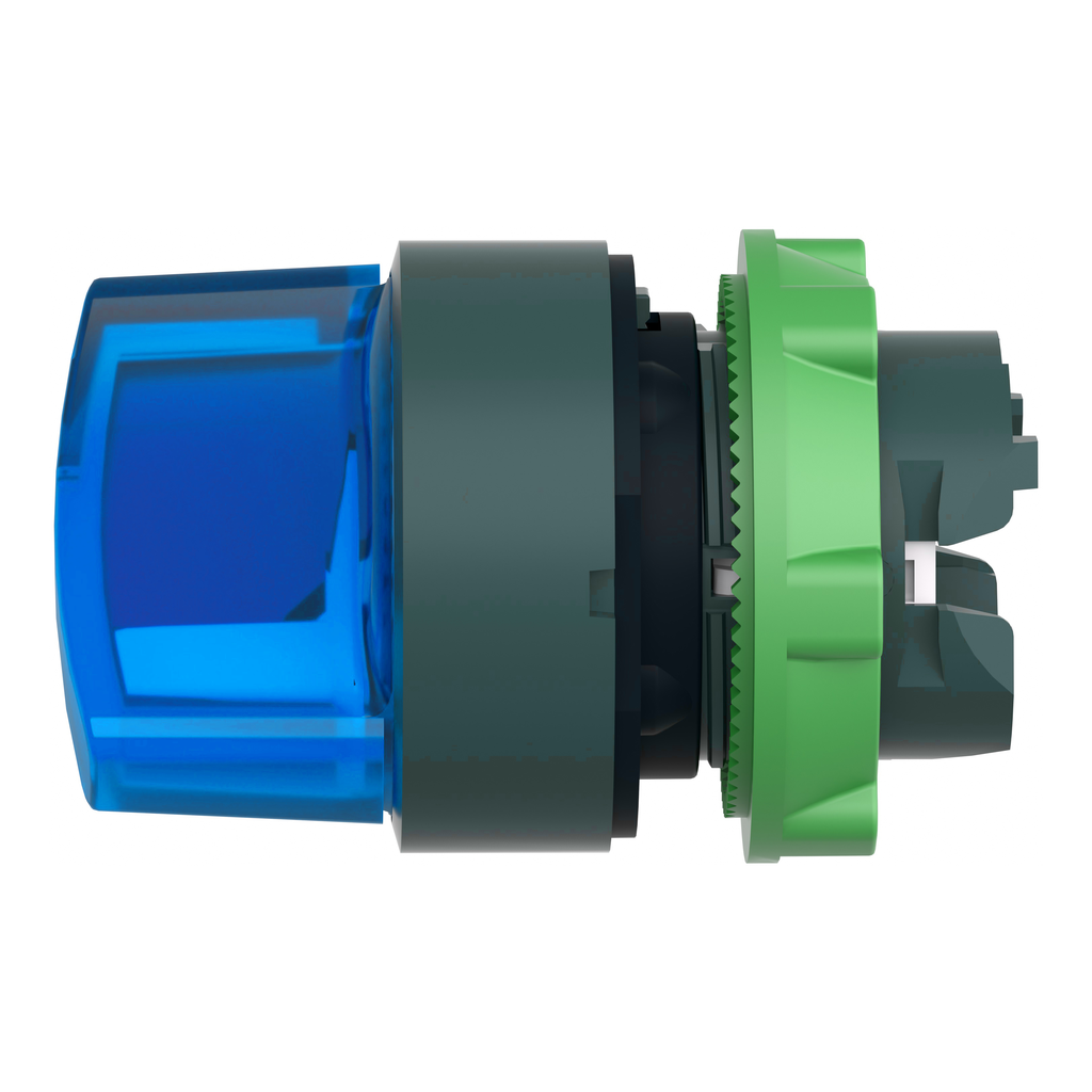Harmony XB5 - tête bouton à manette lumineux - Ø22 - 2 pos fix - bleu