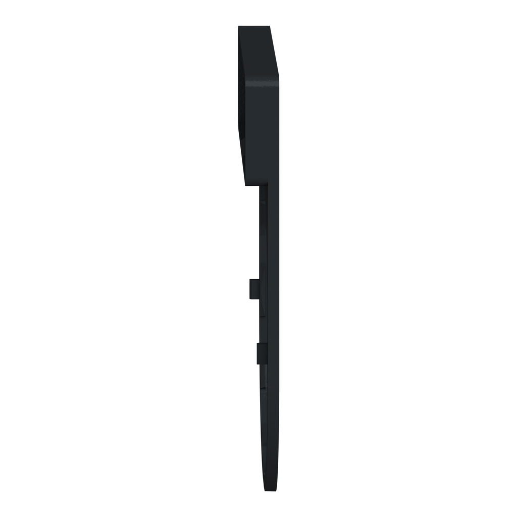 Harmony - porte-étiquette plate 30x40 - plastique noir - avec étiq 8x27 - vierge