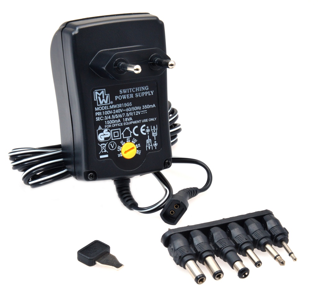 Unité(s) Alimentation à découpage 3 à 12V/ 1.5 à 2.1A max. 100-240V