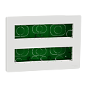 Unica - boîte de concentration encastrée complète - 2 rang de 8 mod - blanc anti