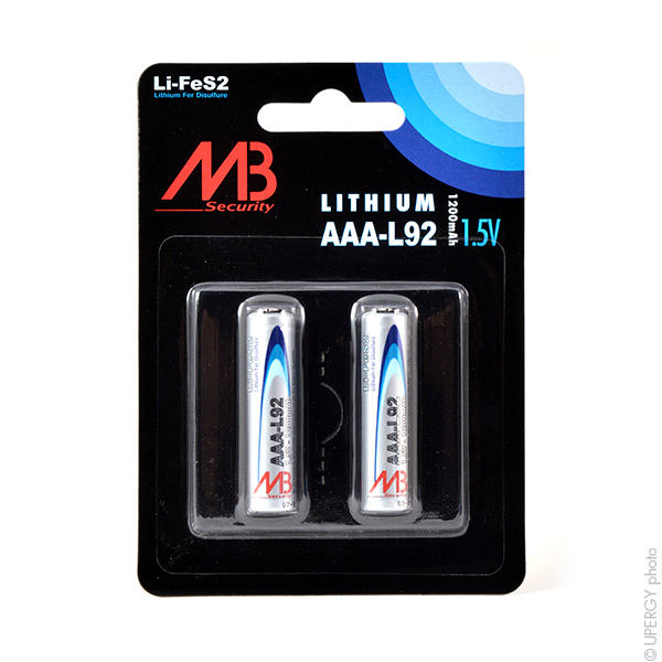 Blister(s) x 2 Pile lithium blister L92 AAA 1.5V 1100mAh