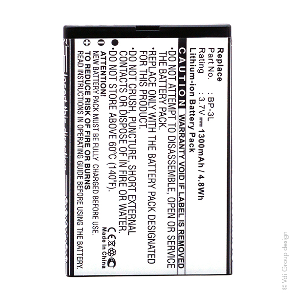 Blister(s) x 1 Batterie téléphone portable pour Nokia 3.7V 1300mAh