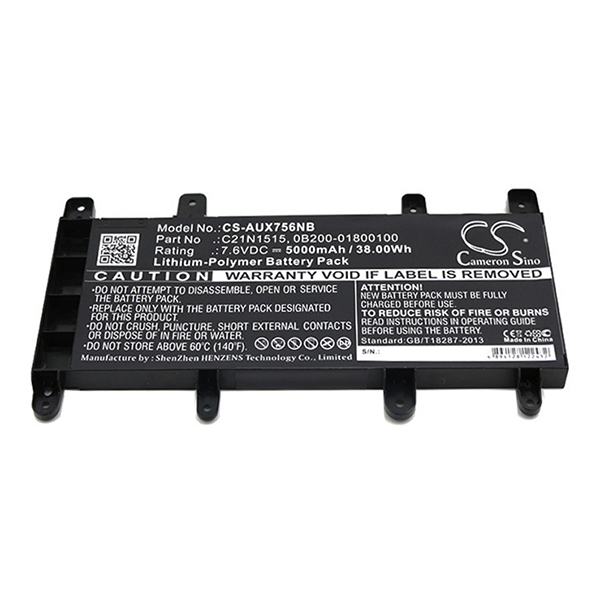 Batterie(s) Batterie ordinateur portable compatible Asus 7.6V 5000mAh
