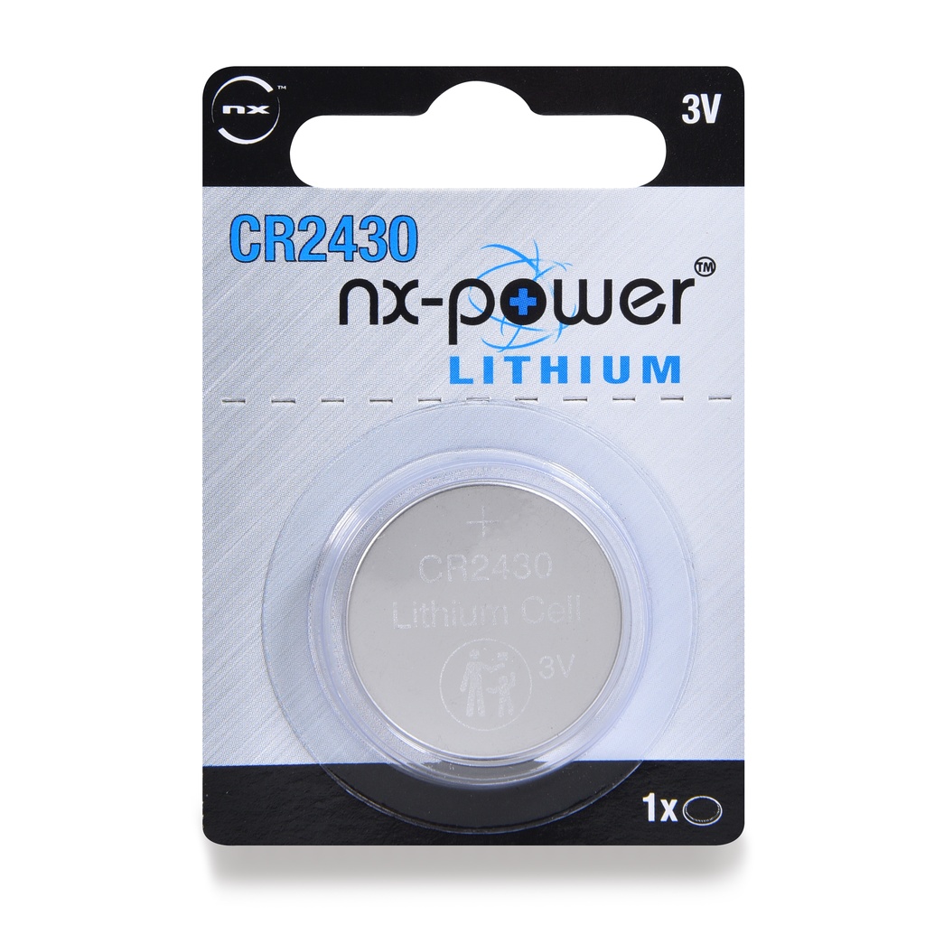 Blister(s) x 1 Pile bouton lithium blister CR2430 3V 280mAh