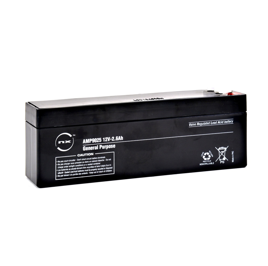 Batterie(s) Batterie plomb AGM NX 2.6-12 General Purpose 12V 2.6Ah F4.8