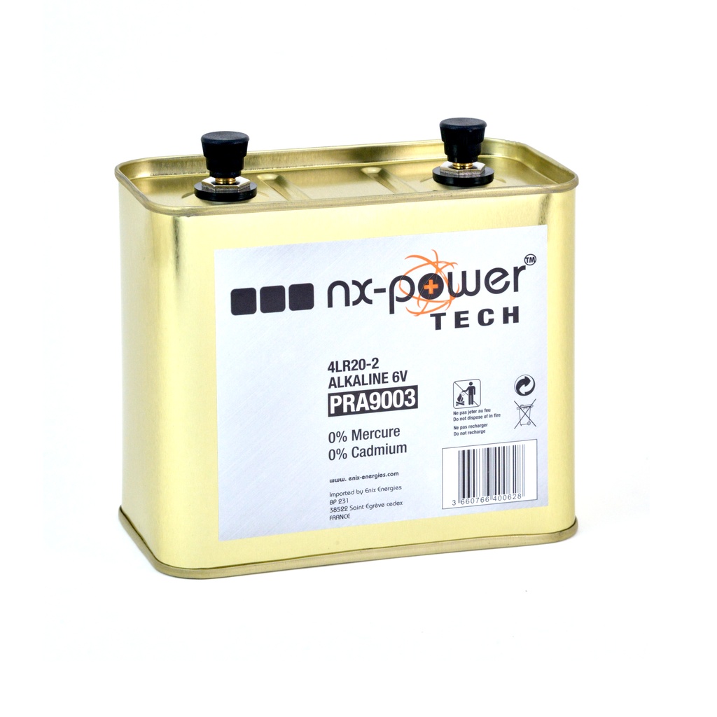 Pile(s) Pile alcaline 4LR20-2 Nx-Power Tech Métal 6V 24Ah