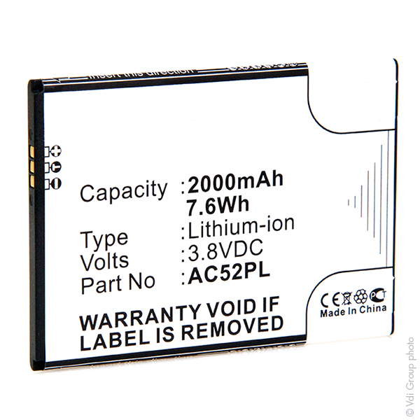 Blister(s) x 1 Batterie téléphone portable pour Archos 3.8V 2000mAh