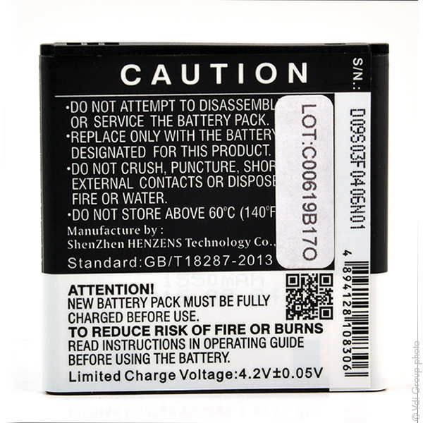 Blister(s) x 1 Batterie téléphone portable pour Doro 3.7V 1500mAh