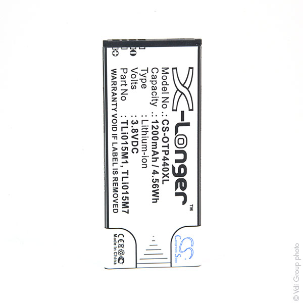 Batterie(s) Batterie téléphone portable pour Alcatel 3.8V 1200mAh