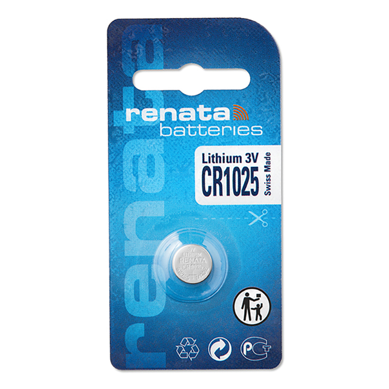 Blister(s) x 1 Pile bouton lithium blister CR1025 RENATA 3V 30mAh