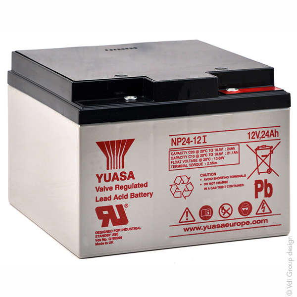 Batterie(s) Batterie plomb AGM YUASA NP24-12I 12V 24Ah M5-F