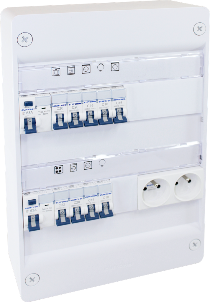 coffret RX 13m 2R monté-cablé evolutif  pour T1/T2