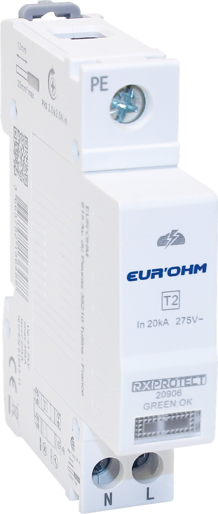 PF 1P+N T2, Imax 40kA, In 20kA 1M