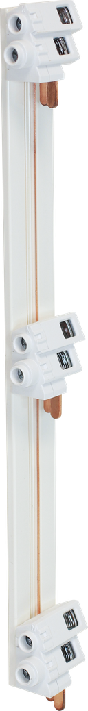 Peigne vertical pour 3 rangées, avec 1 bornier 1P+N à chaque rangée