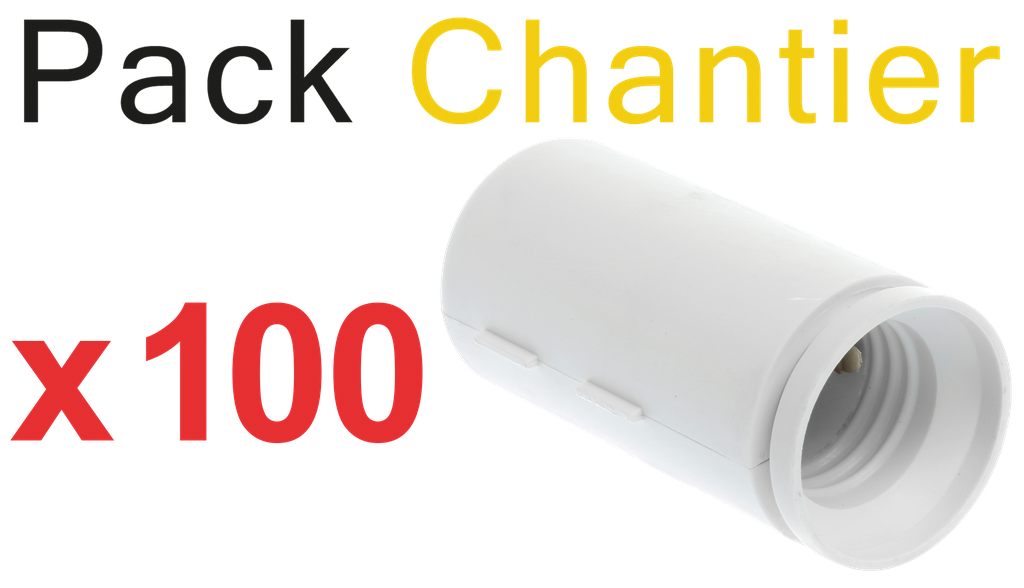 """Pack de 100 Douilles Chantier E27 """"TOP CHANTIER"""""""