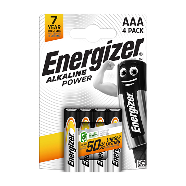 Blister(s) x 4 Pile alcaline blister ENERGIZER E92 LR03 1.5V 1.15Ah