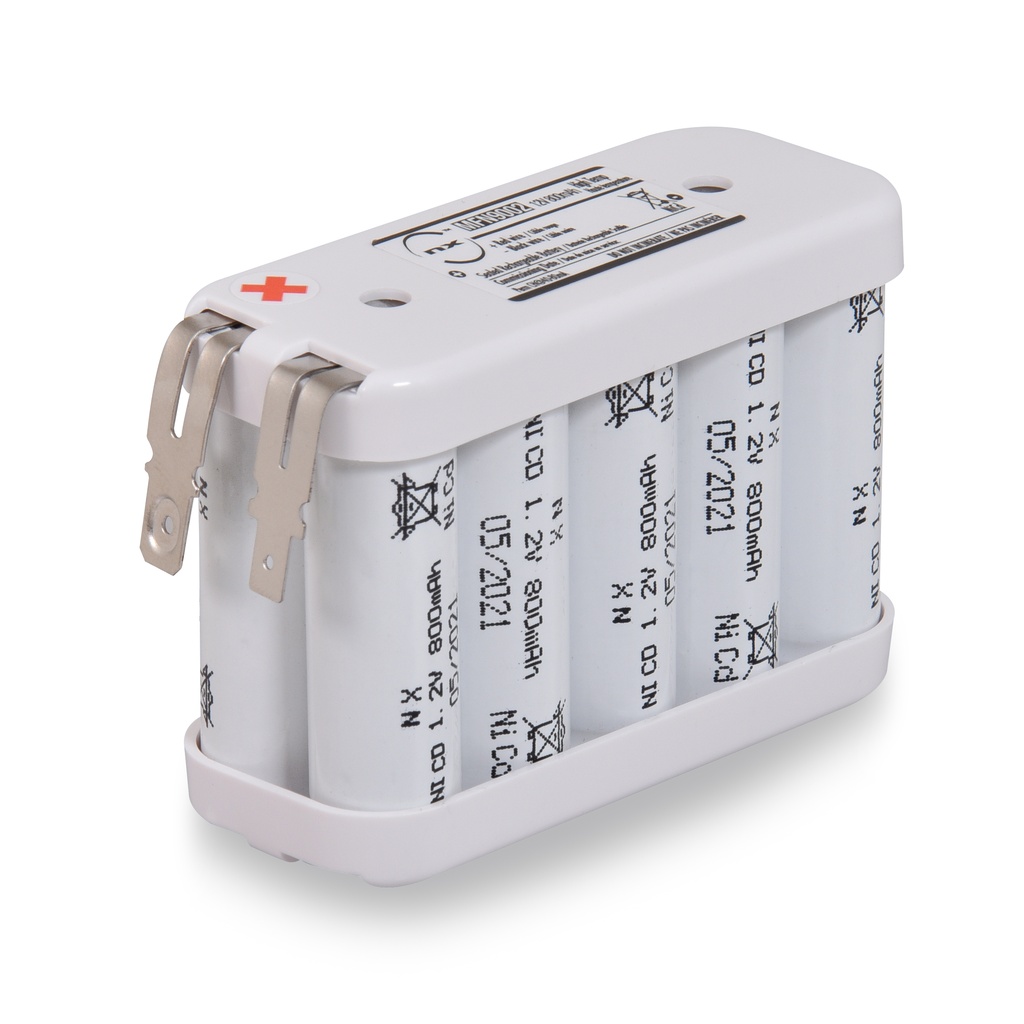 Unité(s) Batterie eclairage secours 10x AA HT 10S1P 12V 800mAh Faston