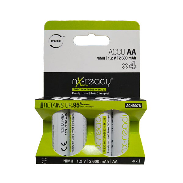 Blister(s) x 4 Accus Nimh blister x4 AA NX READY Xtrem 1.2V 2600mAh
