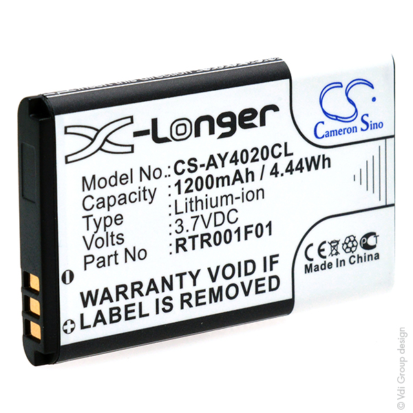 Blister(s) x 1 Batterie téléphone fixe 3.7V 1200mAh