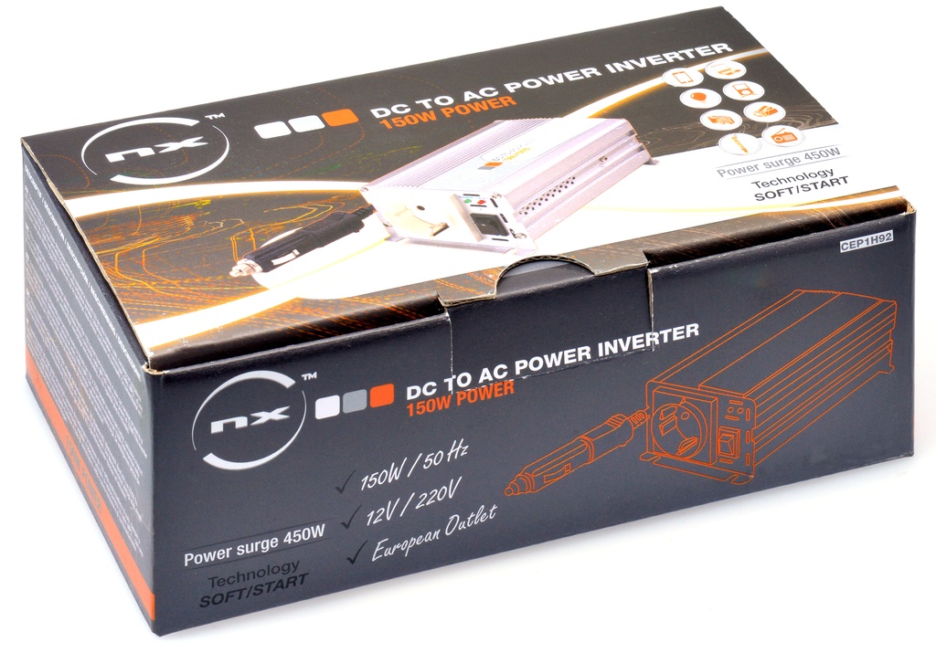 Unité(s) Convertisseur DC/AC 12/230V 150W quasi-sinusoïdal - Sortie allume-cigar