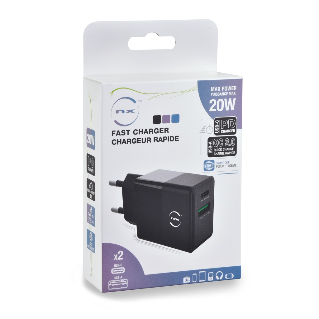 Unité(s) Chargeur rapide 20W USB-A et USB-C