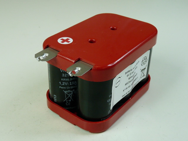 Pack(s) Batterie Nicd 6x C 5S1P SF ST2 6V 2.5Ah cosse