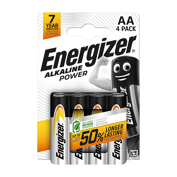 Blister(s) x 4 Pile alcaline blister ENERGIZER E91 LR6 1.5V 2.5Ah