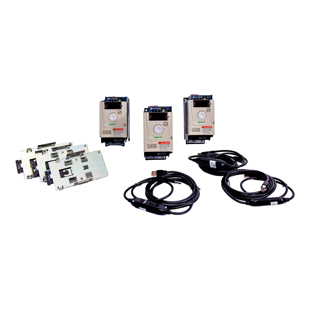 Lot de 3 ATV12 Education 240V 1ph 4E/2S Log 1E/1S Ana 1S Rel