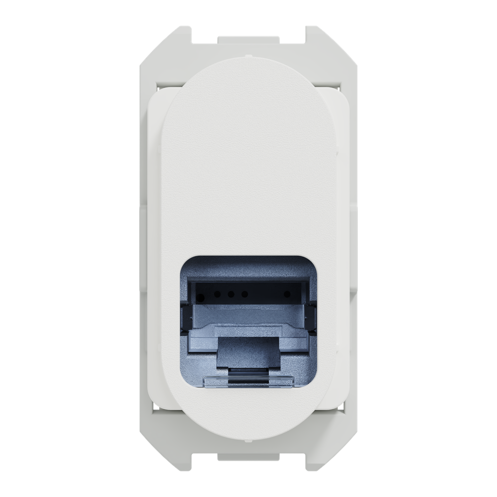 Odace - module prise RJ45 - Cat6 STP grade 2TV min à grade 3TV - blanc craie