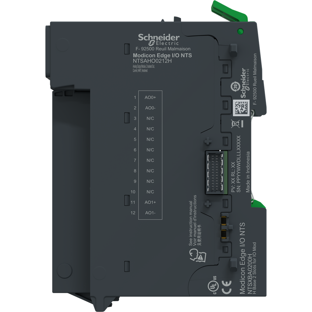 EdgeIO NTS Module+Base Sortie HART 2 voies isolées, Courant, 2Fils - Durcie