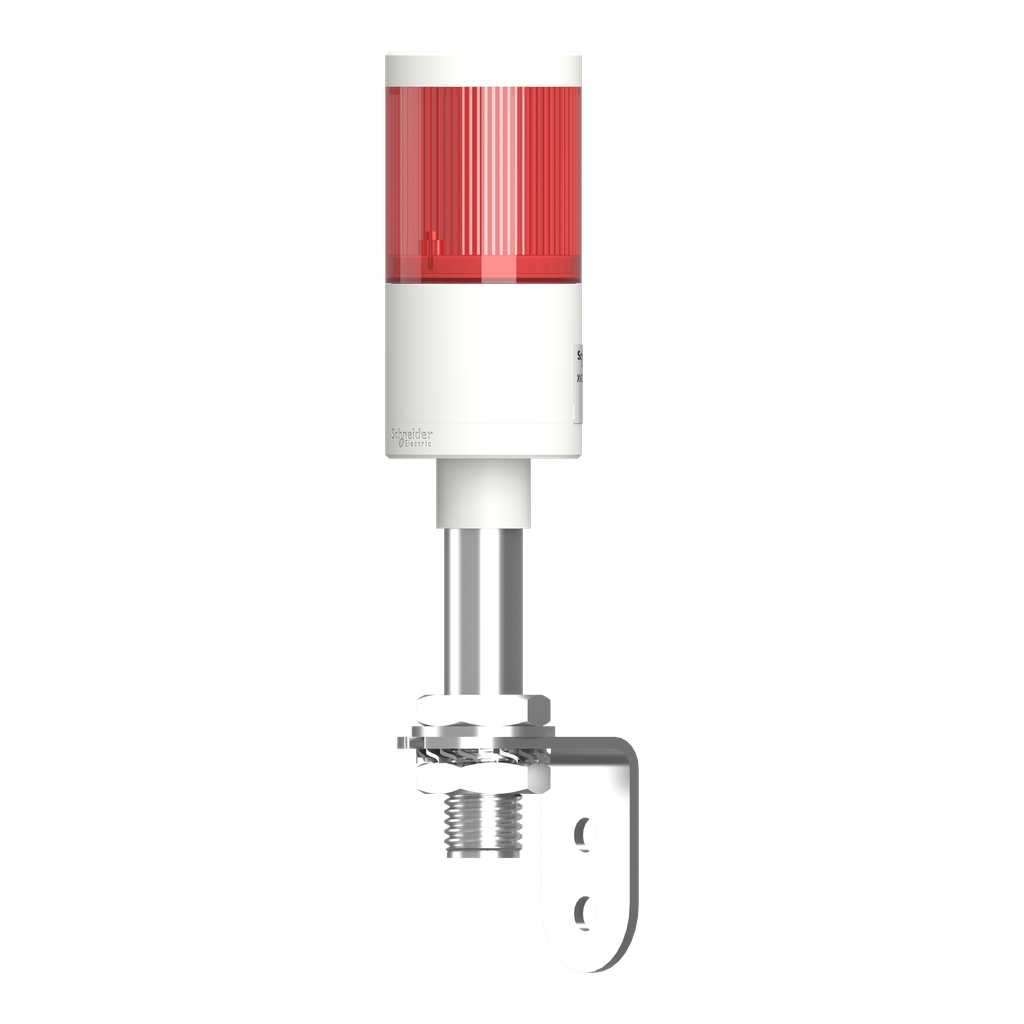 Harmony XVGK - Colonne monolithique -  Ø50 -  fixe rouge - 24V - equerre