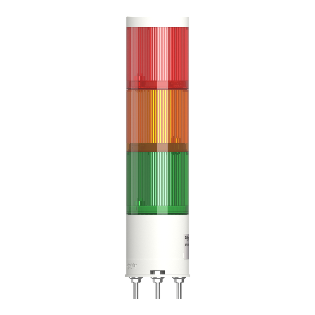 Harmony XVGK - Colonne monolithique - fixe R/O/V - 24V - embase 3 broches