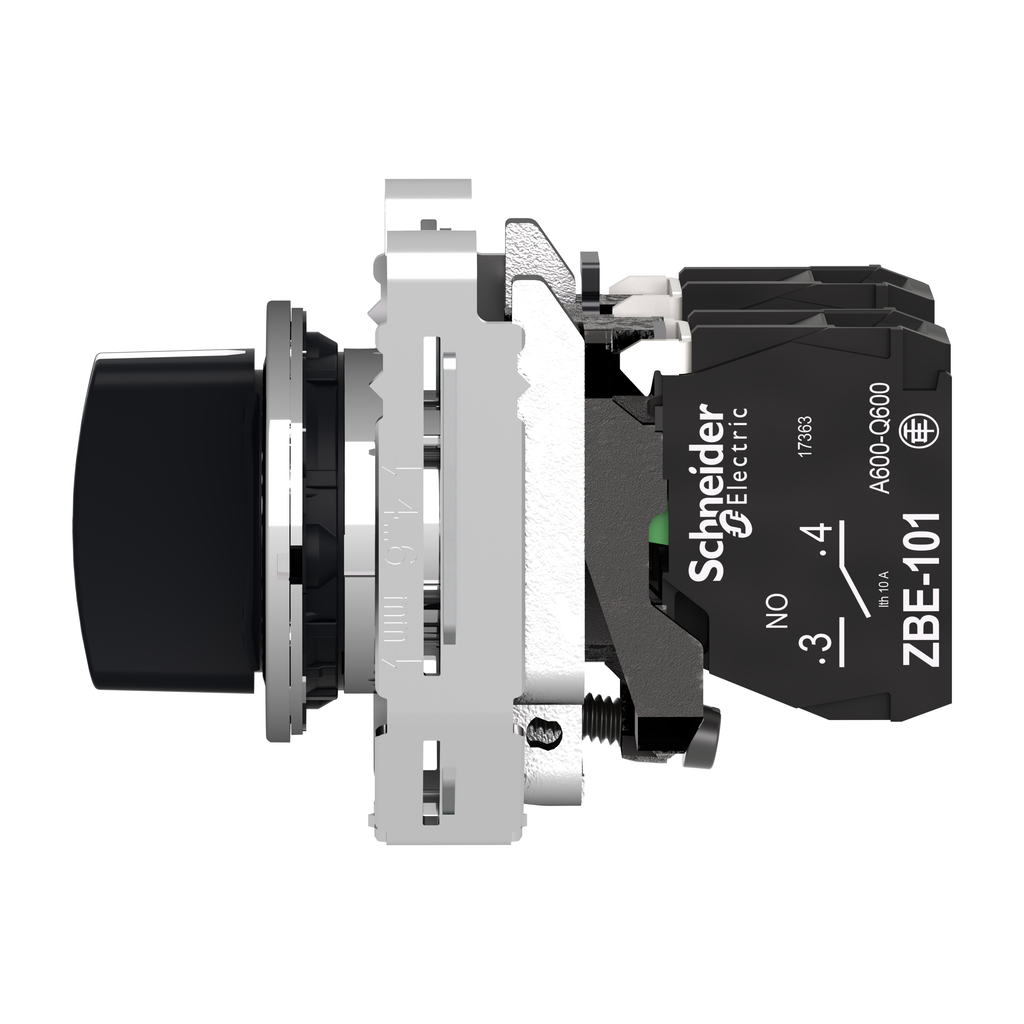 Harmony XB4 - bouton tournant à manette - flush - 3 pos rap C - noir - 2F