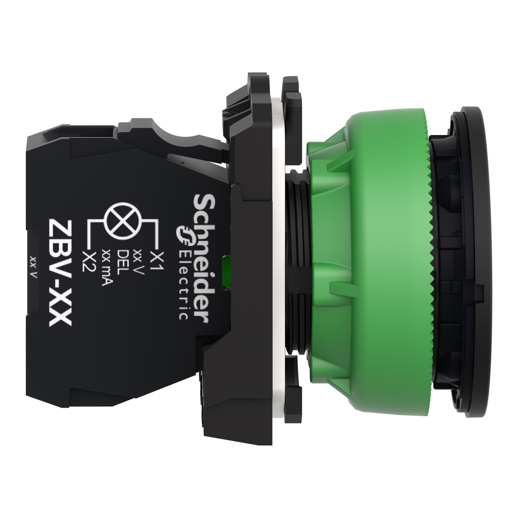 Harmony XB5 - voyant lumineux DEL - flush - bleu - 230V - vis étrier