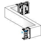 Canalis KSA - Zed horiz. 250A - Gau./Dr. - A&C=250mm - B=250-750mm