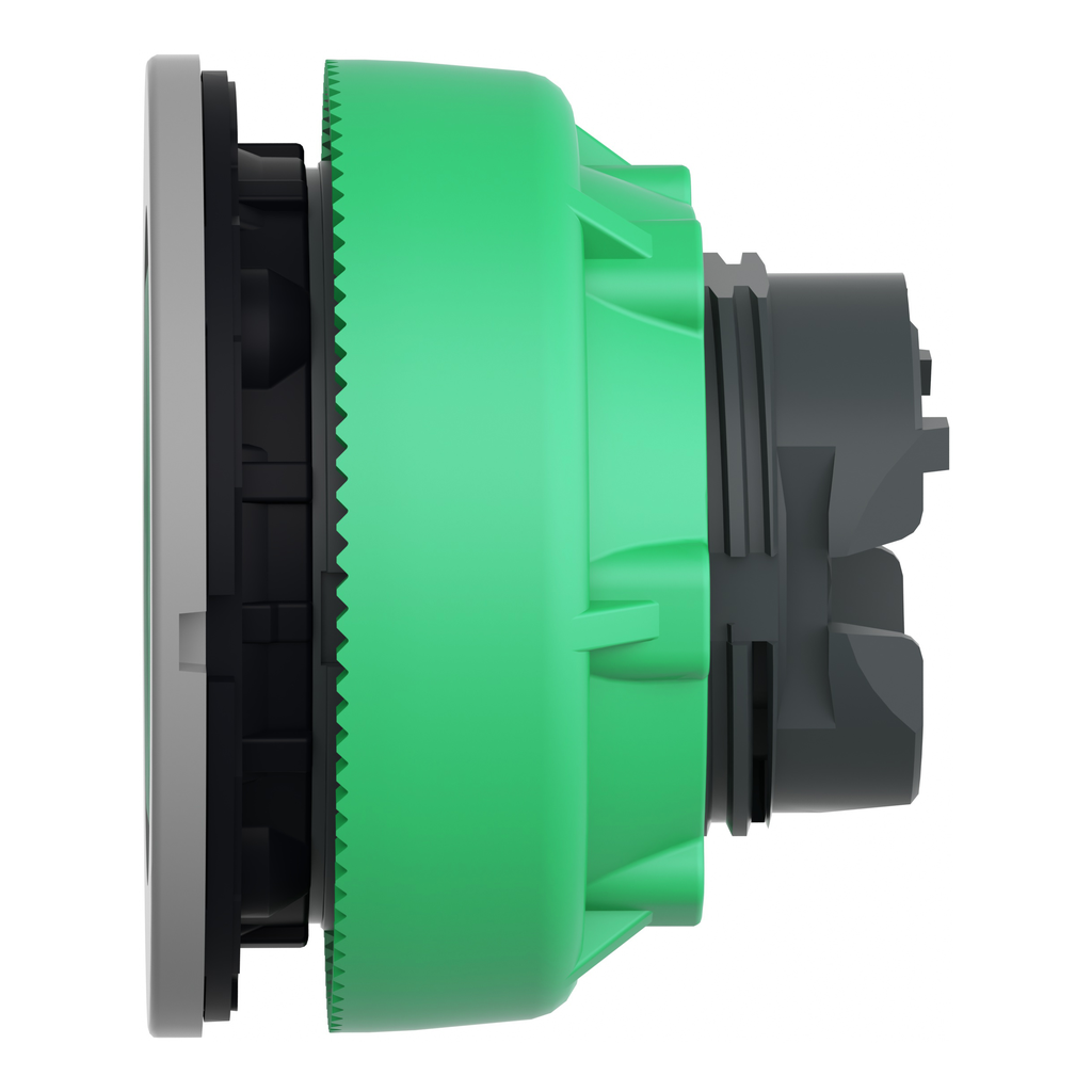 Harmony XB5 - tête bouton pousser-pousser lumin - Ø22 - col flush grise - vert
