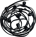 GUIRLANDE FORAINE CABLE PLAT NOIR 10M 20 DOUILLES B22