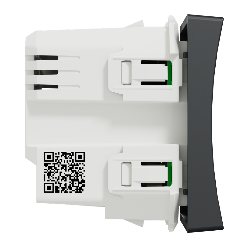 Wiser Unica - interrupteur volet-roulant - 4A - zigbee - anthracite - méca seul